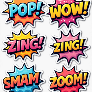 SFX / Comic Words - Sticker Sheet v21